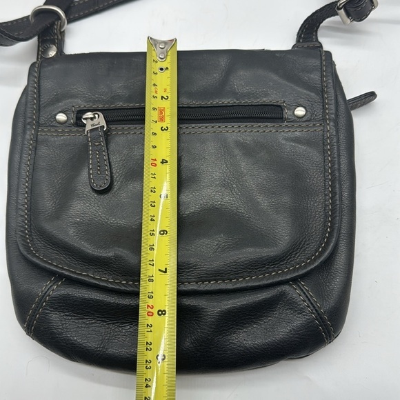 Fossil Black Leather Vintage Crossbody Bag built in wallet - Excellent condition - Picture 13 of 14
